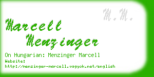 marcell menzinger business card